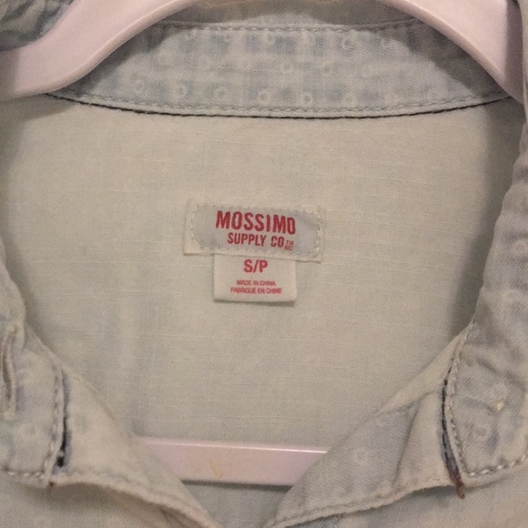 Mossimo Supply Co. Long Sleeve Blue Jean Shirt - Picture 2 of 5